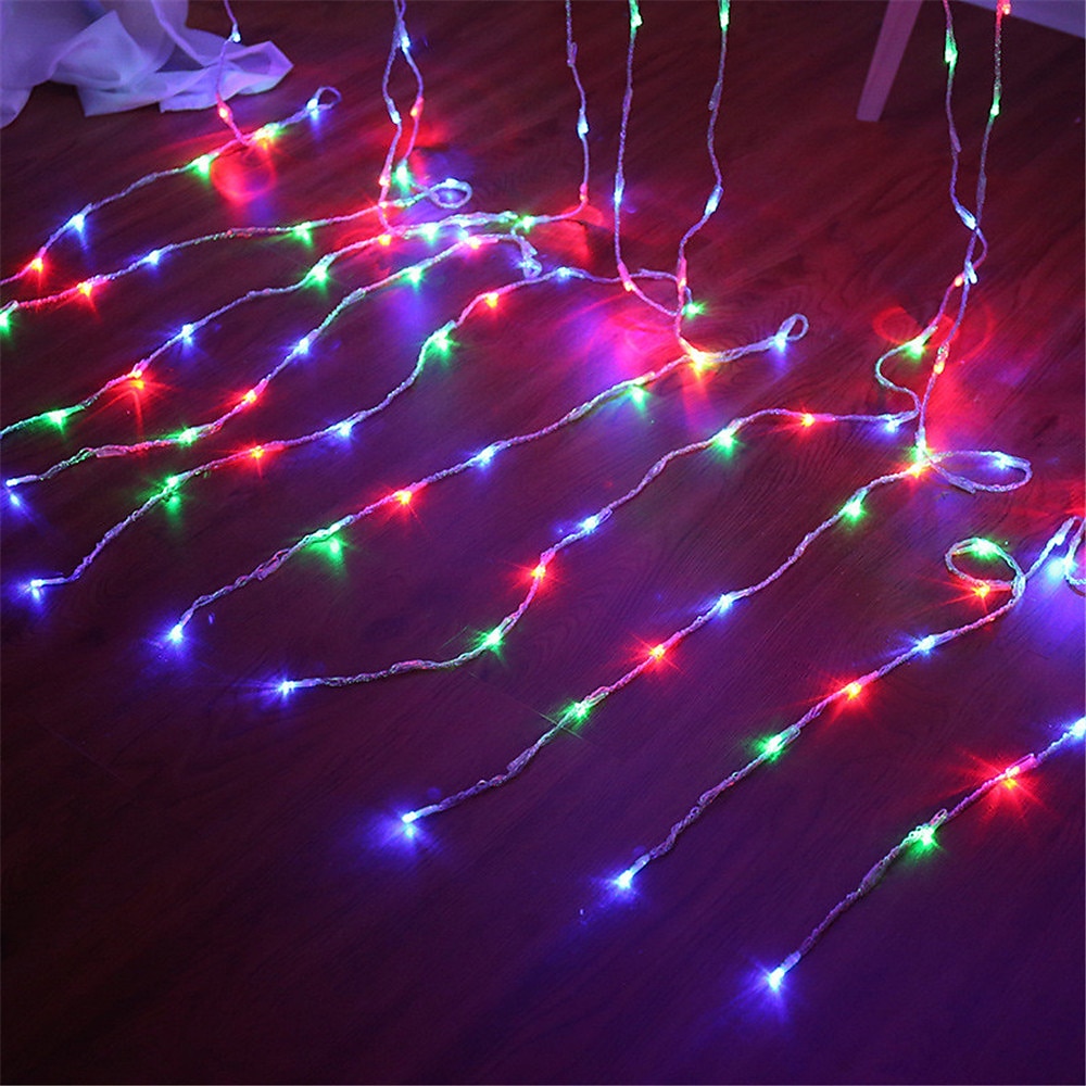 led lysstreng fossefall meteor dusj regn streng lys, jule led festoon led ferie dekorative lys for hjem krans gardin dekorasjon 2025 - $39.99 –P2