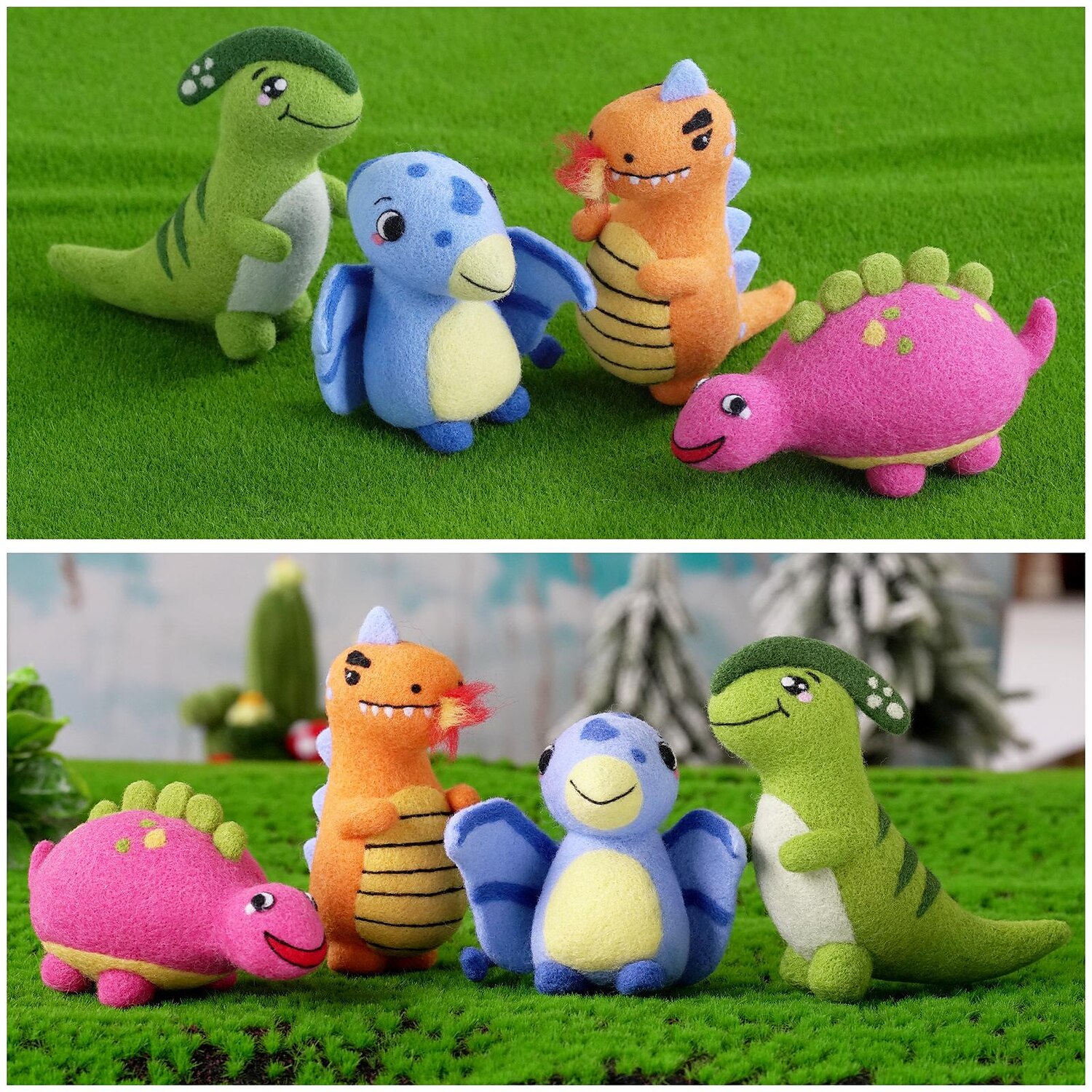 1 set feltro di lana poke fun aghi da infeltrimento forniture per infeltrimento ad ago per bambini kit per infeltrimento ad ago giocattoli per bambini feltro di lana poke musica confezione di materiali fai da te simpatico cartone animato dinosauro bambino del 2025 a $46.99 –P3