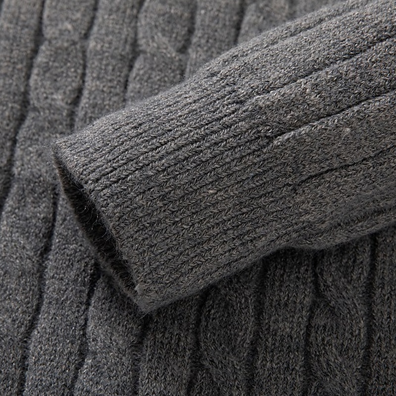 Homens Pulôver suéter Suéter de malha Suéter com zíper de um quarto Estriado Cabo Tricotar Tops regulares Tricotado Tecido Quarter Zip Mantenha Quente Contemporâneo Moderno Casual Roupa Diária Roupa de 2026 por $39.99 –P4