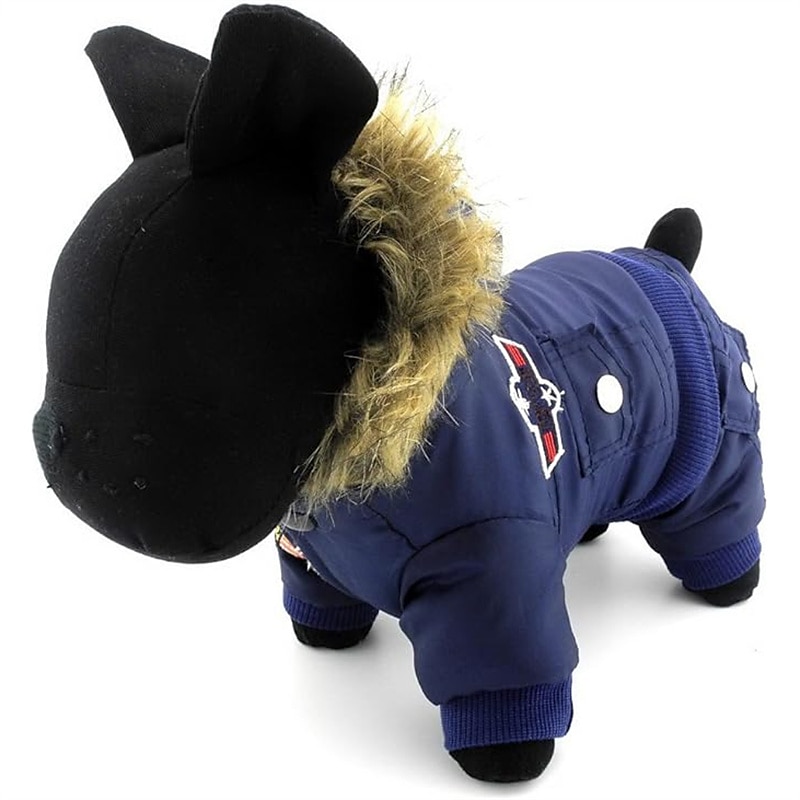 Hund Katt Kappor Jakke Dunjackor Mode party Vinter Vattentät Varm Andningsfunktion Mjuk Tvättbar Jul Halloween Utomhus Ledigt / vardag Hundkläder for Bichon Frisé Pommeran valpen eller det lilla 2025 - $23.99 –P4