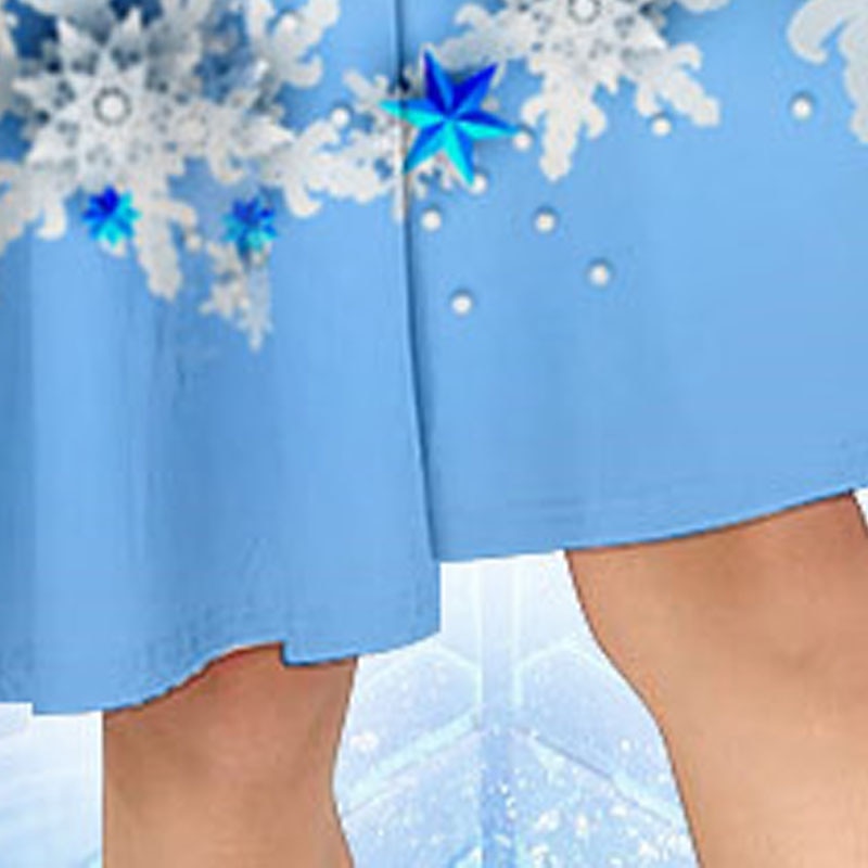 Girls' 3D Snowflake Dress Long Sleeve 3D Print Fall Winter Sports & Outdoor Daily Holiday Cute Casual Beautiful Kids 3-12 Years Casual Dress Swing Dress A Line Dress Above Knee Polyester Regular Fit 2025 - $23.99 –P9