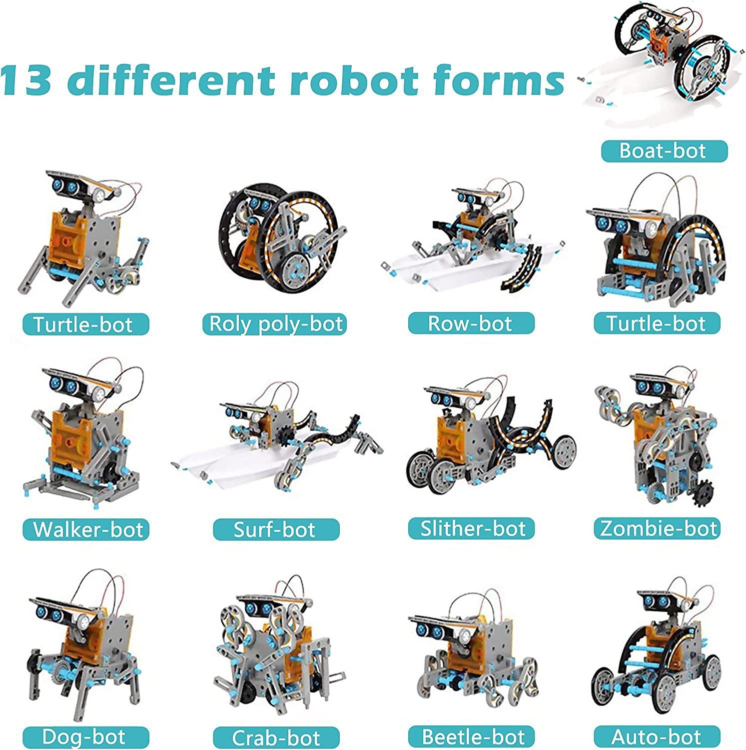13 In 1 Solar Assembled Scientific Puzzle Toy Car 13 In 1 Intelligent Fun Robot 2025 - $37.99 –P3