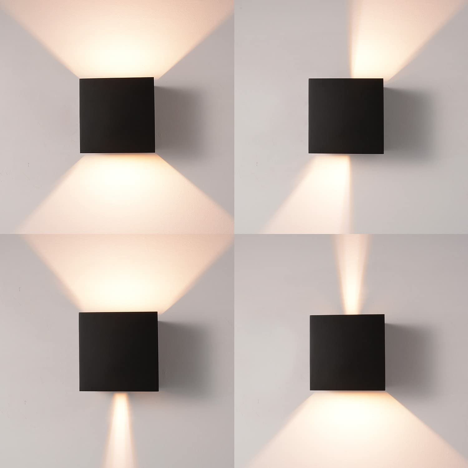 applique da parete per esterni a led angolo del fascio regolabile 10w su e giù luce applique da parete per esterni impermeabile a led grigio lampada da parete nera led ip65 impermeabile 1050lm del 2025 a $26.99 –P3