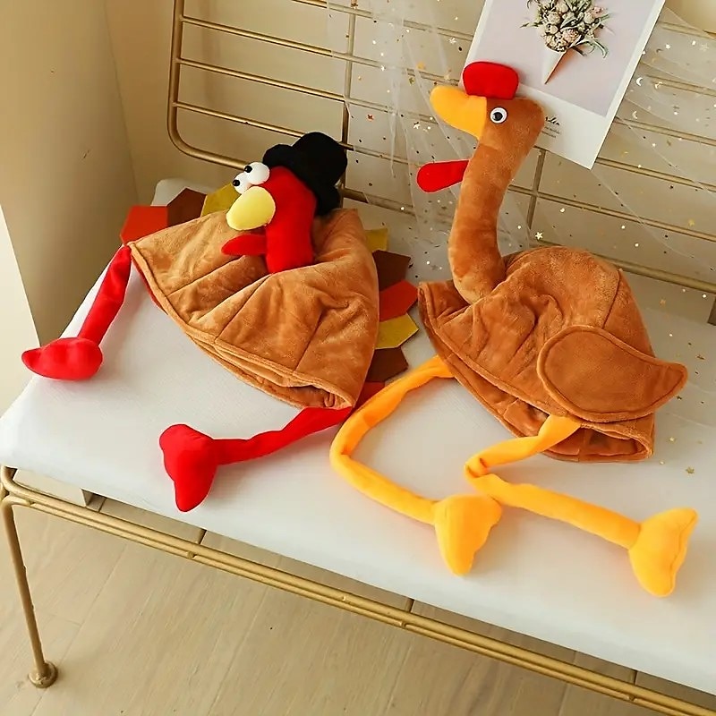 Krůtí kuře Klobouky Čelenka Dětské Dospělé Pánské Dámské Unisex Legrační předvečer Všech svatých Karneval Mardi Gras Jednoduchý karnevalový kostým 2025 - $16.99 –P7