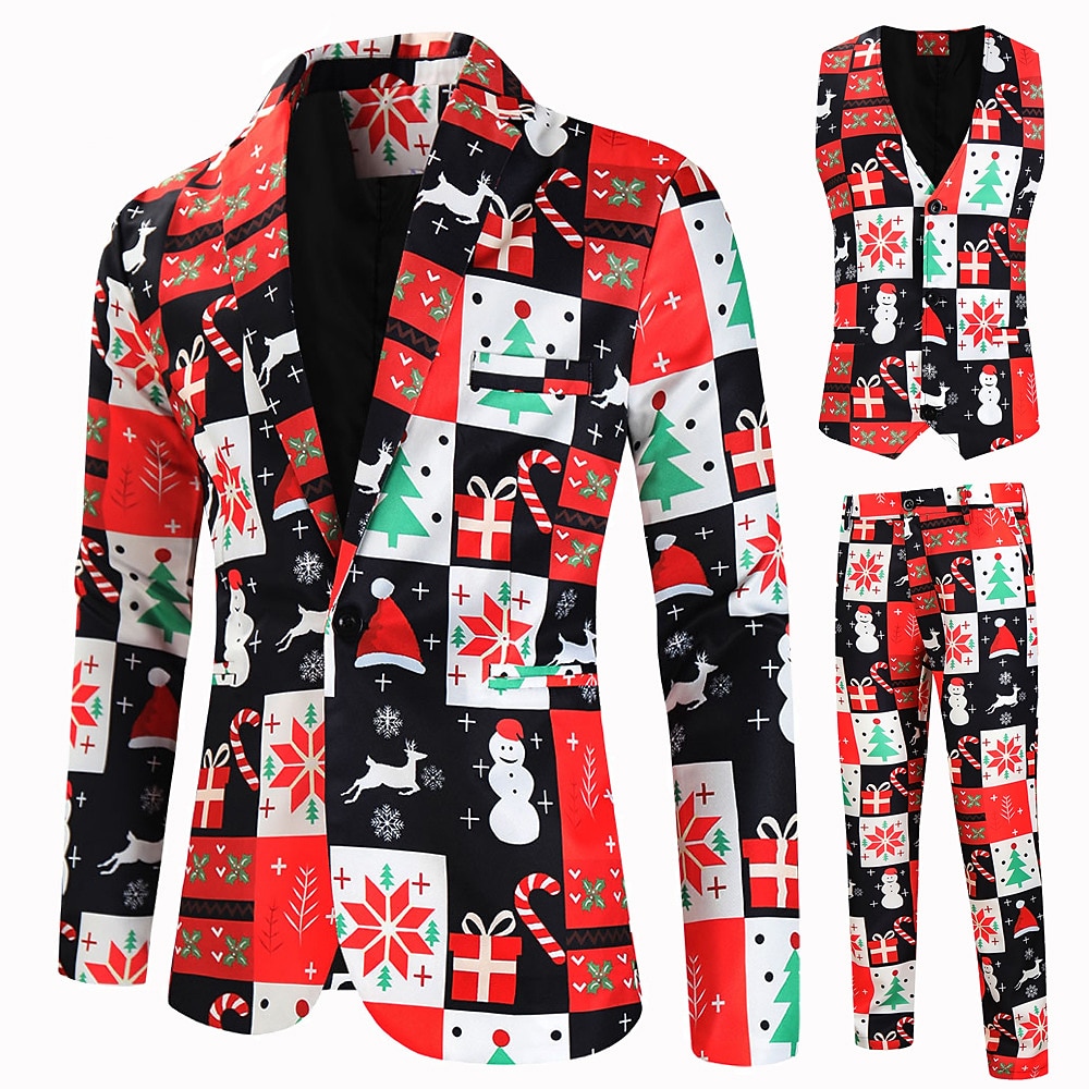 Weihnachtsmann Austattungen Partykostüm Weihnachtsanzüge Herren Weihnachten Heiligabend Anzüge Weihnachten Erwachsene Party Weihnachten Mantel Weste Hosen 2025 - $94.99 –P2