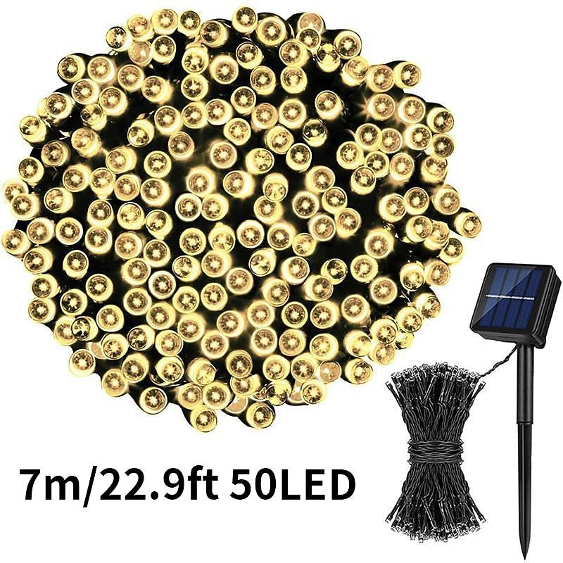 1pc Solar Outdoor Lights String – 8 Modes Decorative Garden Light, Atmosphere Night Lighting for Outdoor Balcony, Christmas, Halloween, Valentine's Day & Holiday Decorations 2025 - $12.99 –P10