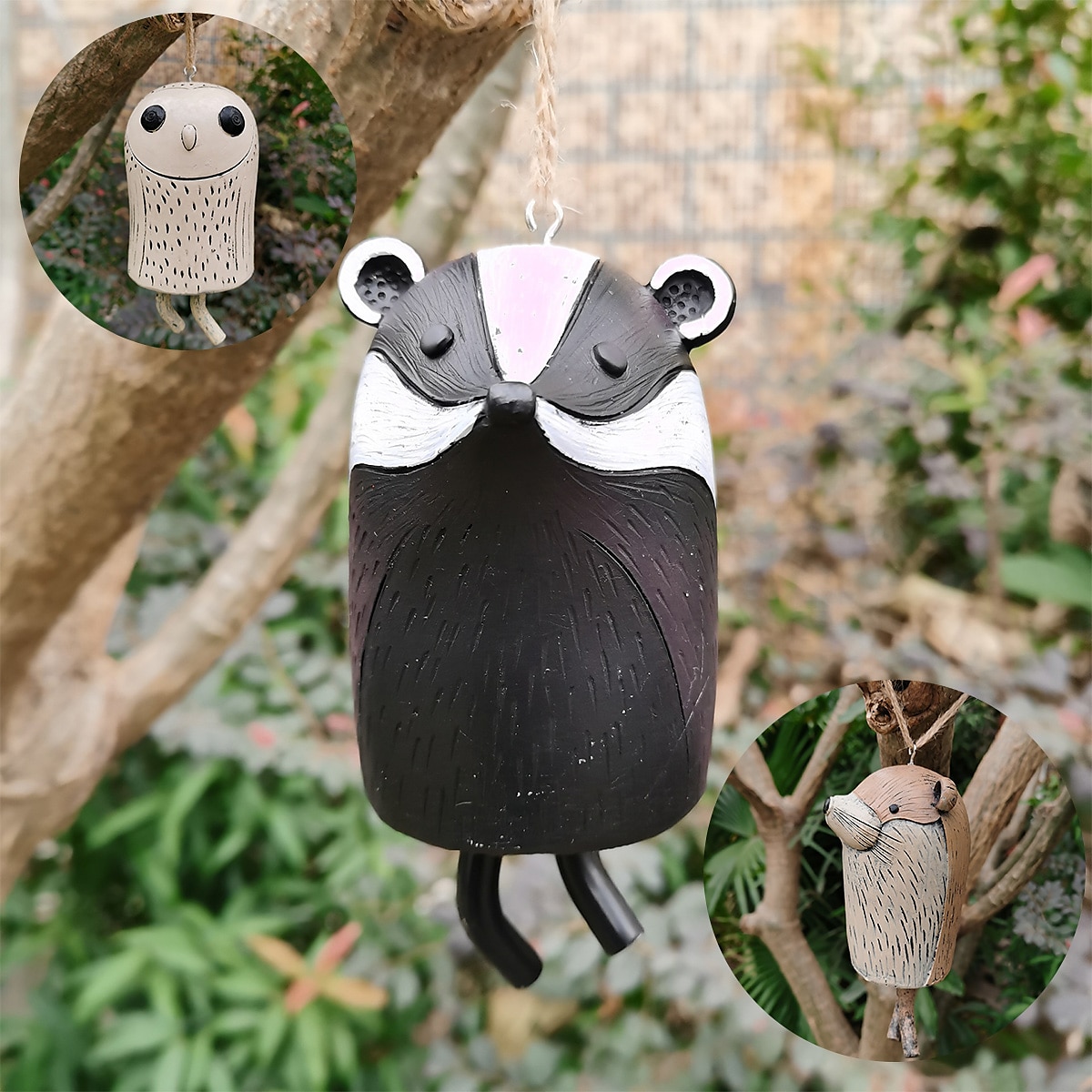 wunderschöne rustikale Tier-Windspiele, Boho, handgefertigt, Gartendekoration, Geschenk, Tierdekoration aus Kunstharz, Geschenkideen, Gartendekoration, einzigartiges Geschenk, 1 Stück 2025 - $15.49 –P7
