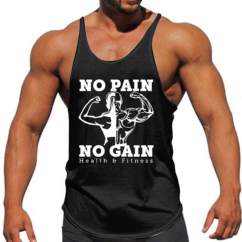 Voor heren Spier Grafisch Wie mooi wil zijn moet pijn lijden Singlet Vest Top Mouwloos T-shirt voor heren Mouwloos T-shirt 3d printen Strakke ronde hals Overhemd Sport Dagelijks Ontwerper 2025 - $14.99 –P5
