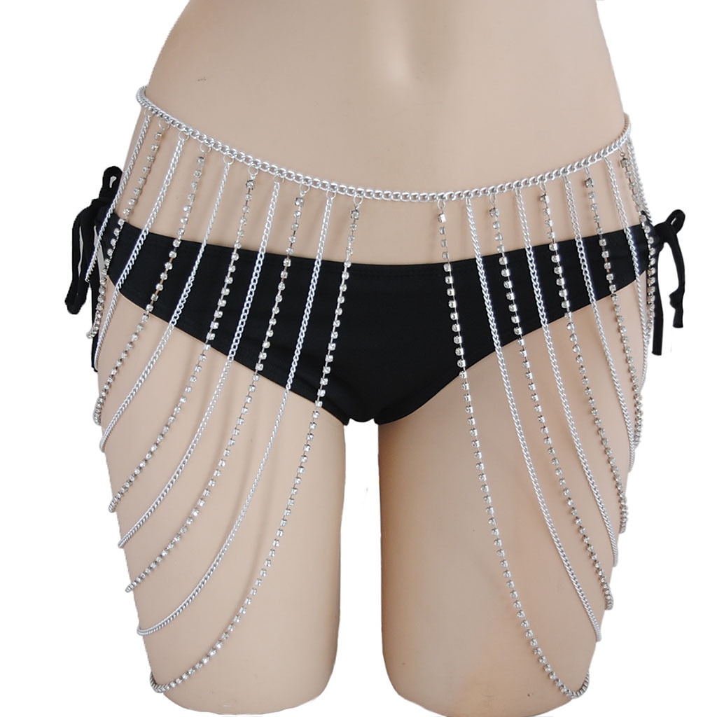 Testlánc Wasit Belt Derékszíj Fémes Szikra Szexi Ötvözet Kompatibilitás Diszkó Jelmez Farsang Női Jelmez ékszerek Divatékszer 2025 - $19.49 –P13