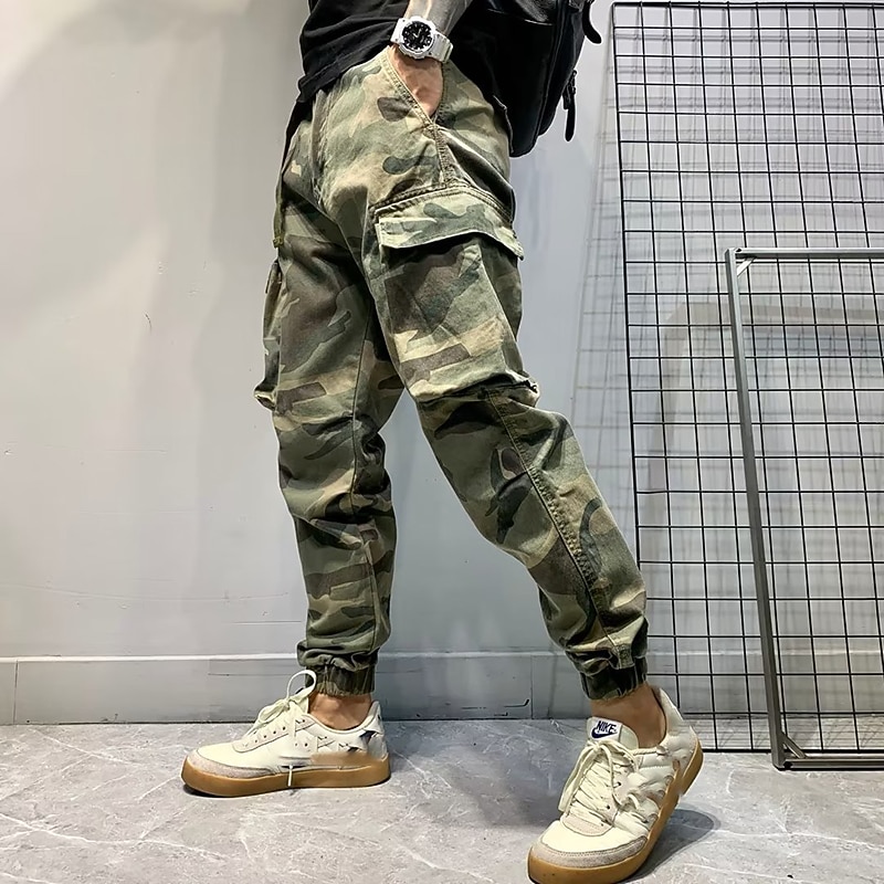 Per uomo Pantaloni cargo Pantaloni mimetici Tasche Mimetico Comfort Traspirante Esterno Giornaliero Per uscire Di tendenza Informale Verde militare Verde del 2026 a $29.99 –P7