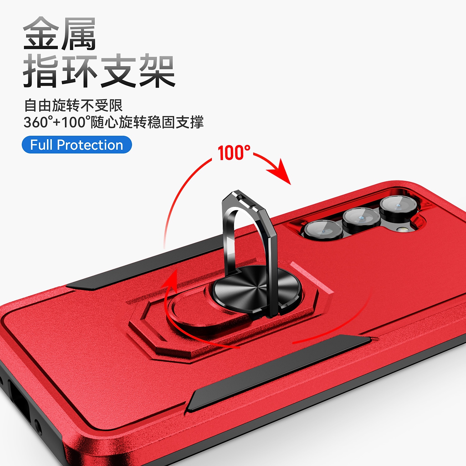 Samsung Galaxy S23 Ultra Plus FE A14 A54 Case, Military Grade Dual Layer Shockproof Heavy Duty Full Body Protective Phone Cover, Built in Rotatable Magnetic Ring Holder 2025 - $19.99 –P3