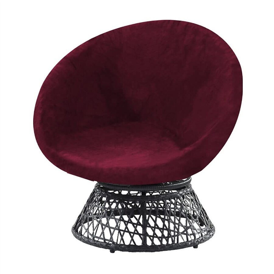 Funda de terciopelo para silla con platillo redondo, fundas para silla Moon, 1 pieza, funda elástica extraíble para silla Moon con parte inferior elástica para sala de estar 2025 - $27.99 –P10