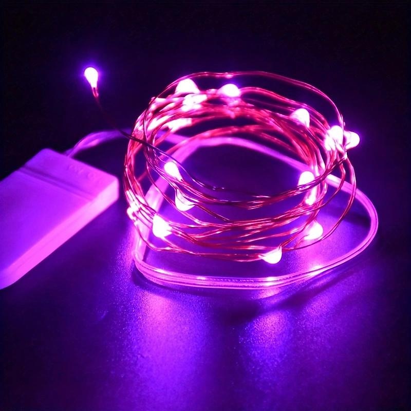 1 τεμ led νεραϊδόφωτα, με μπαταρία cr2032, αδιάβροχα φώτα από χάλκινο σύρμα, 7 ποδών 20 led φώτα κορδόνι, για diy γαμήλιο κοιτώνα, κρεβατοκάμαρα, Χριστούγεννα, απόκριες, πάρτι 2025 - $7.99 –P8