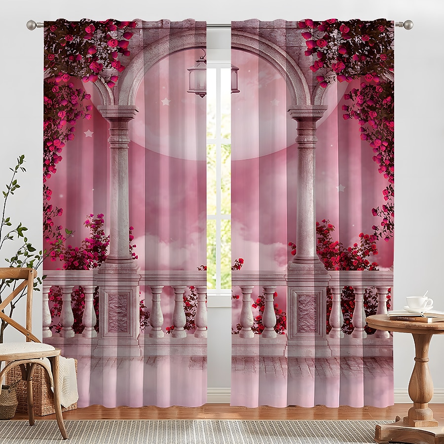 2 Panels Curtain Drapes Blackout Curtain For Living Room Bedroom Kitchen Window Treatments Thermal Insulated Room Darkening 2025 - $28.99 –P12