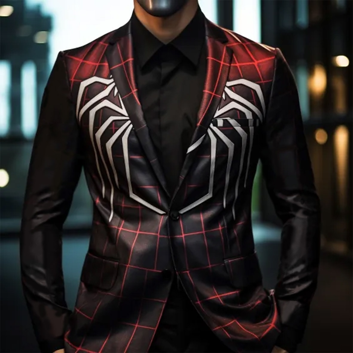 Bărbați SPIDER Manșon Lung Răsfrânt Afacere Muncă Purtați-vă la muncă Ieșire Nasturi Imprimeu Multi Buzunare 2025 - $73.99 –P2
