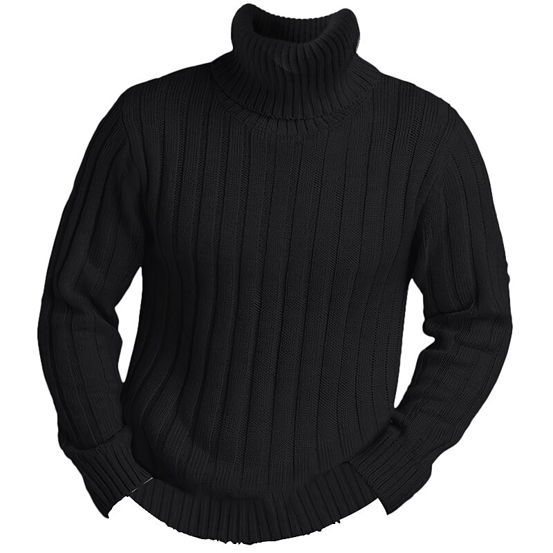 Men's Turtleneck Sweater Pullover Sweater Jumper Knit Sweater Mens Turtle Neck Jumper Ribbed Knit Regular Knitted Pit Plain Roll Neck Keep Warm Modern Contemporary Daily Wear Going out Clothing 2025 - $31.99 –P3