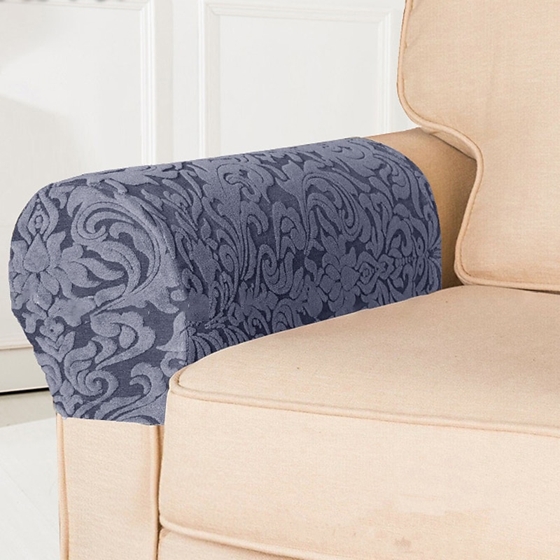 Funda elástica para reposabrazos de 2 uds, fundas de brazo jacquard para sofá, funda de reposabrazos de spandex para sillón reclinable, lavable antiarañazos para perros y mascotas 2025 - $12.49 –P2