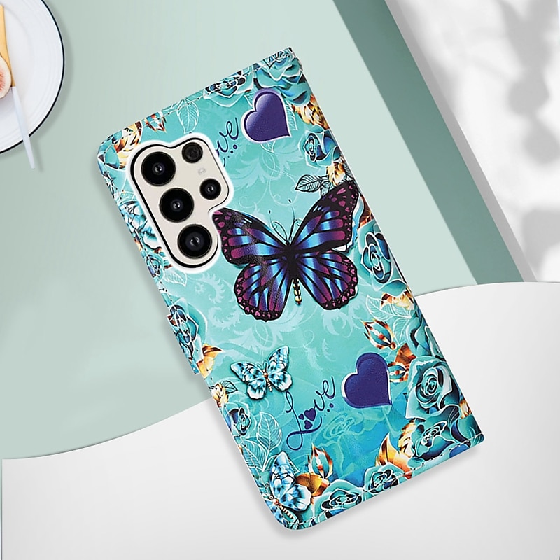 telefono Custodia Per Samsung Galaxy S24 S23 S22 S21 S20 Plus Ultra A54 A34 A14 A12 A32 Samsung A13 5G S25 Ultra Per retro Porta carte di credito Con supporto A calamita con cinturino da polso Retrò del 2025 a $19.99 –P5
