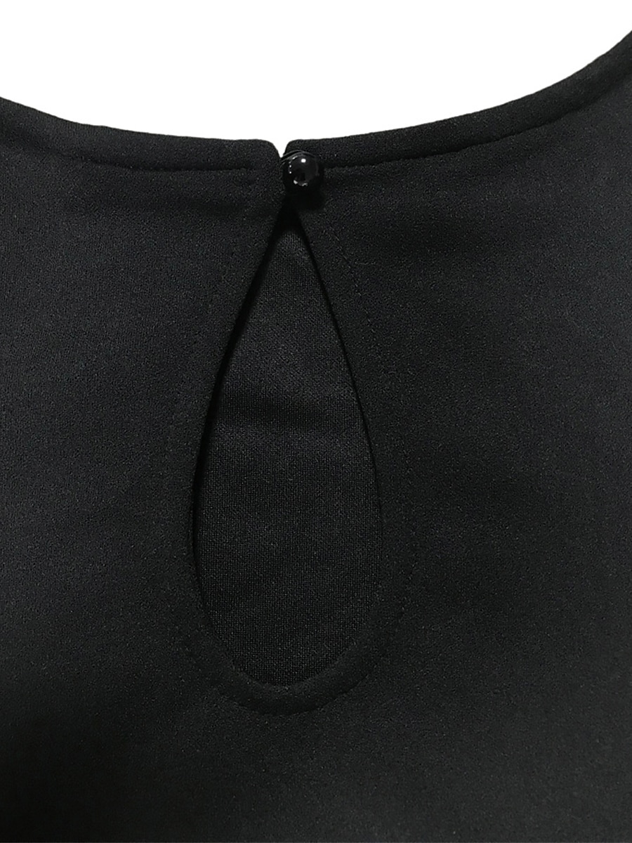 Női Szabályos Jumpsuitek Elegáns Tömör szín Hosszú ujj Terített nyak Fűzős Magas derék Munka Utca Normál Fekete Sárgabarack Ősz 2025 - GBP £41.54 –P9