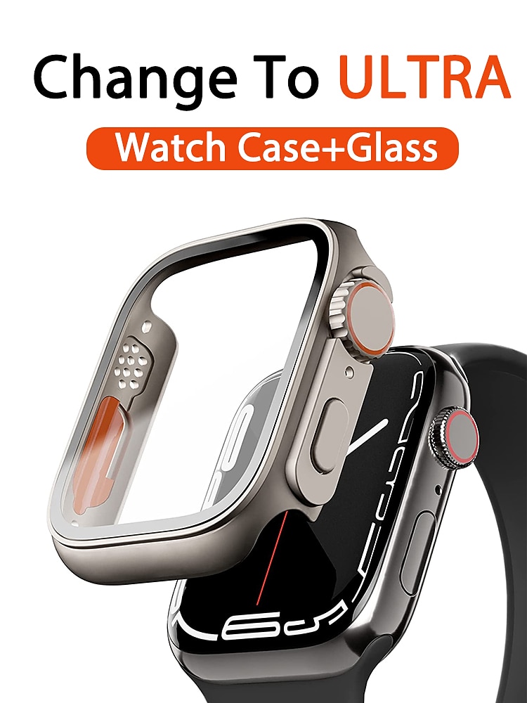 2025年 スクリーンプロテクター付き時計ケース と互換性があります Apple Watch Series 8 7 41mm 45mm / Series 6 5 4 SE 40mm 44mm 傷つきにくい 防塵 バンパーフルカバー ハードPC 腕時計 カバー  コレクション – $15.99 –P1