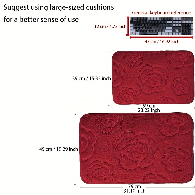 1 st badmattor, rosa blommönstrad badrumsbadmatta flanell halkfri matta badkar golvmatta duschrum dörrmatta memory foam matta tvättbar matta 2025 - $11.99 –P1