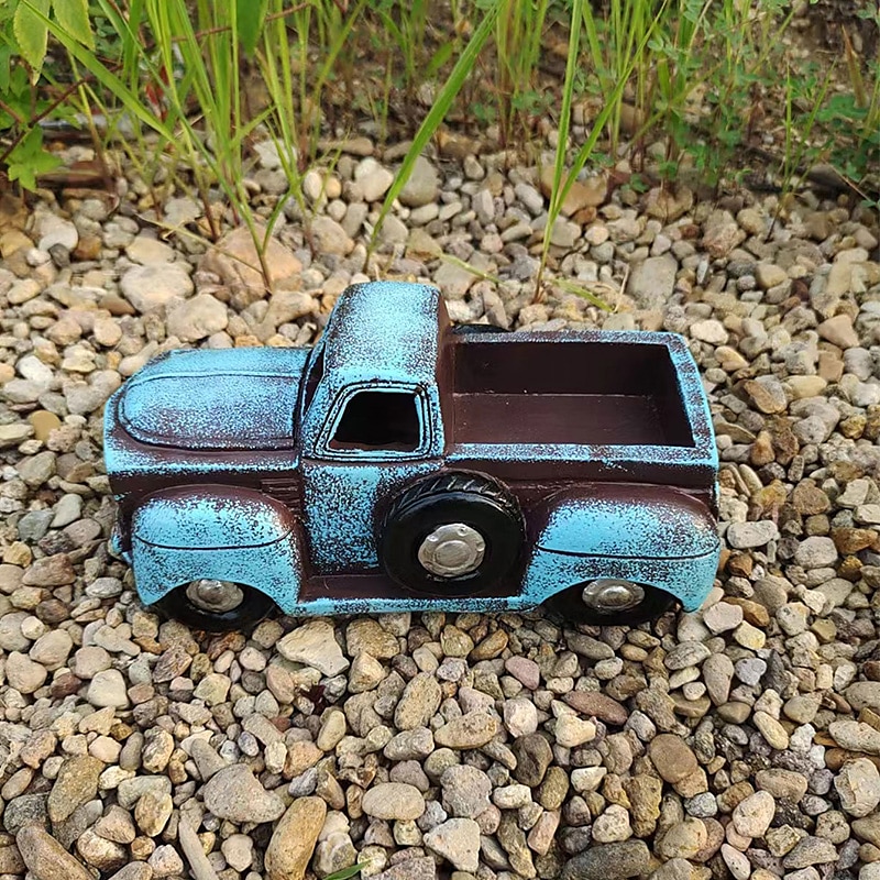 Pot de fleur de voiture rétro, jardinière succulente, ornement artisanal rétro en résine pour la maison, jardin, décoration de cour de 2025 ? $20.99 –P12