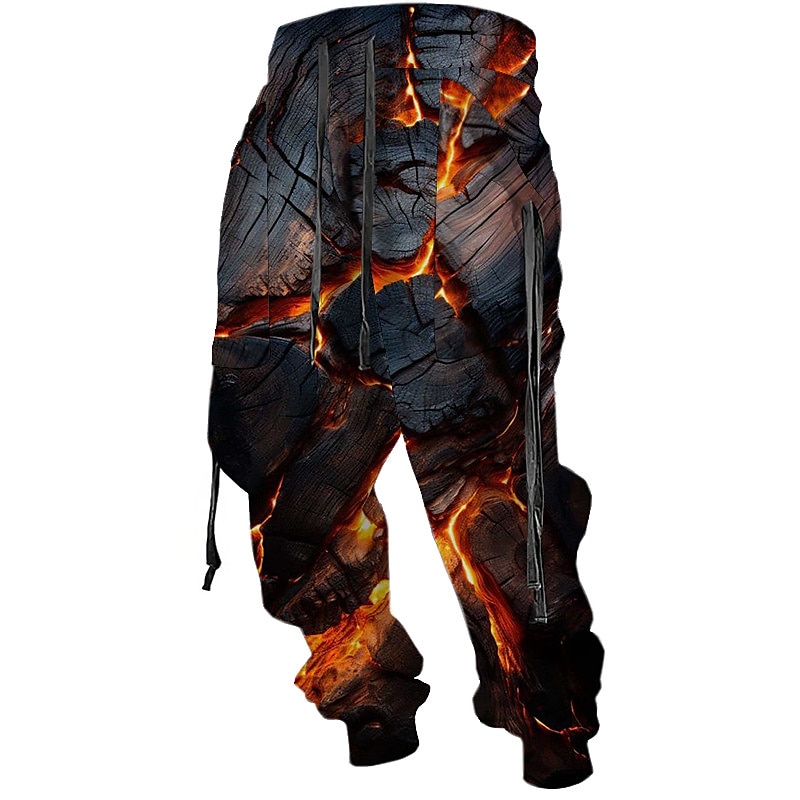 Crack Abstrakti Miesten 3D-tulostus Veryttelyhousut Lenkkeilijät Housut ulko- Katu Rento / arki Polyesteri Punainen Sininen Purppura S M L Keskivyötärö Elastisuus Housut 2025 - $29.99 -P1