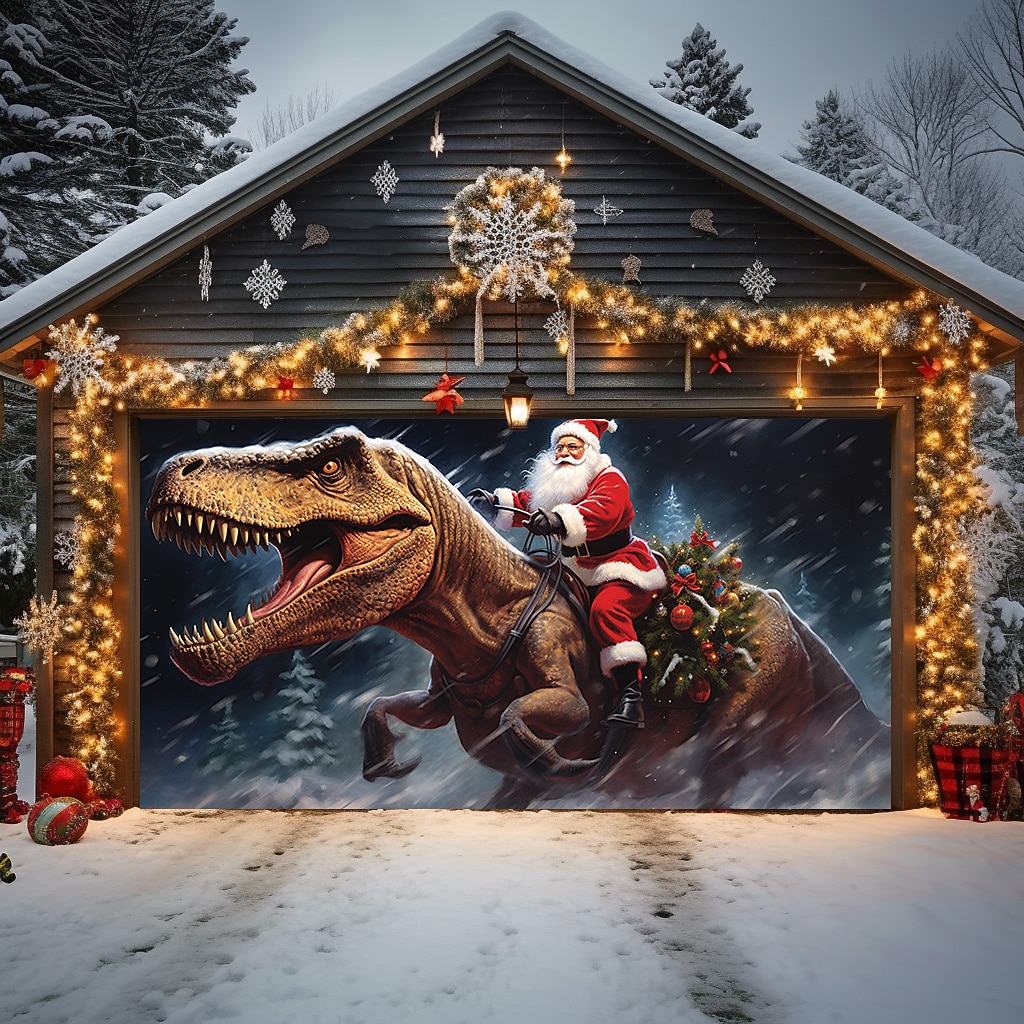 Décorations De Porte D'halloween Couverture De Porte De Garage D