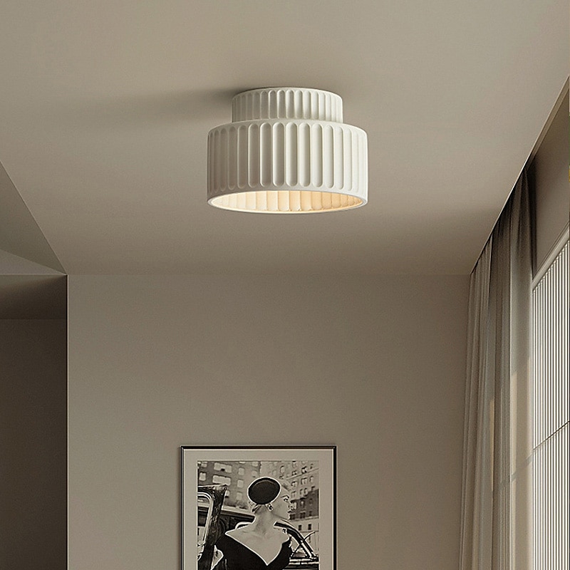 severská minimalistická stropní světla balkon osobnost japonská stropní svítidla šatna výzdoba wabi-sabi zapuštěná montáž stropní osvětlení bar b &b kavárenské svítidlo e27 110-240v 2025 - $137.99 –P7