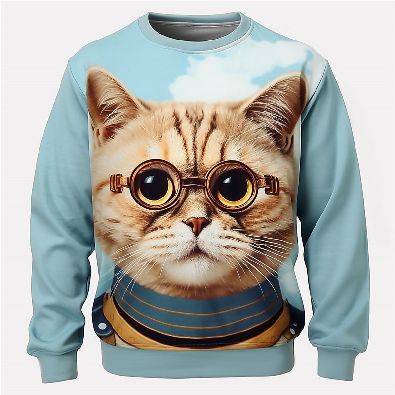 Pánské Grafika Zvíře Lev Mikiny Svetrová mikina Dlouhý rukáv Mikina Tričkový Módní Denní Na běžné nošení 3D tisk Dovolená Jdeme ven Streetwear Tisk Jaro & podzim 2025 - $29.99 –P2
