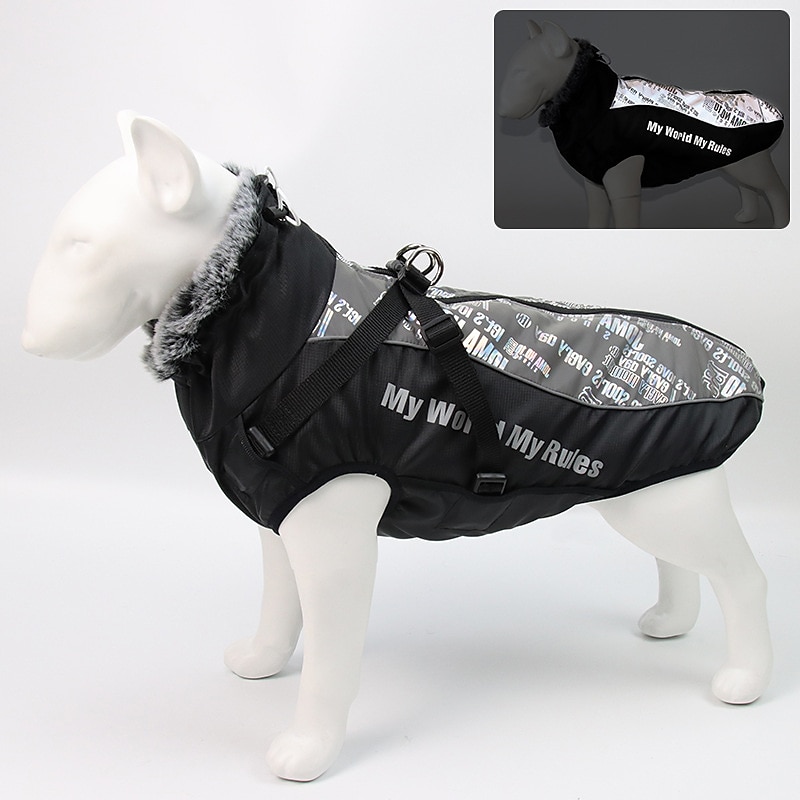 Cachorros Gatos Casacos Jaqueta Moda Festa Inverno Reflector Prova-de-Água Quente Lavável Confortável Natal Ao ar livre Casual / Diário Roupas para cães for Bichon Frise Pomerânia Animais de Pequeno de 2025 por $23.99 –P5