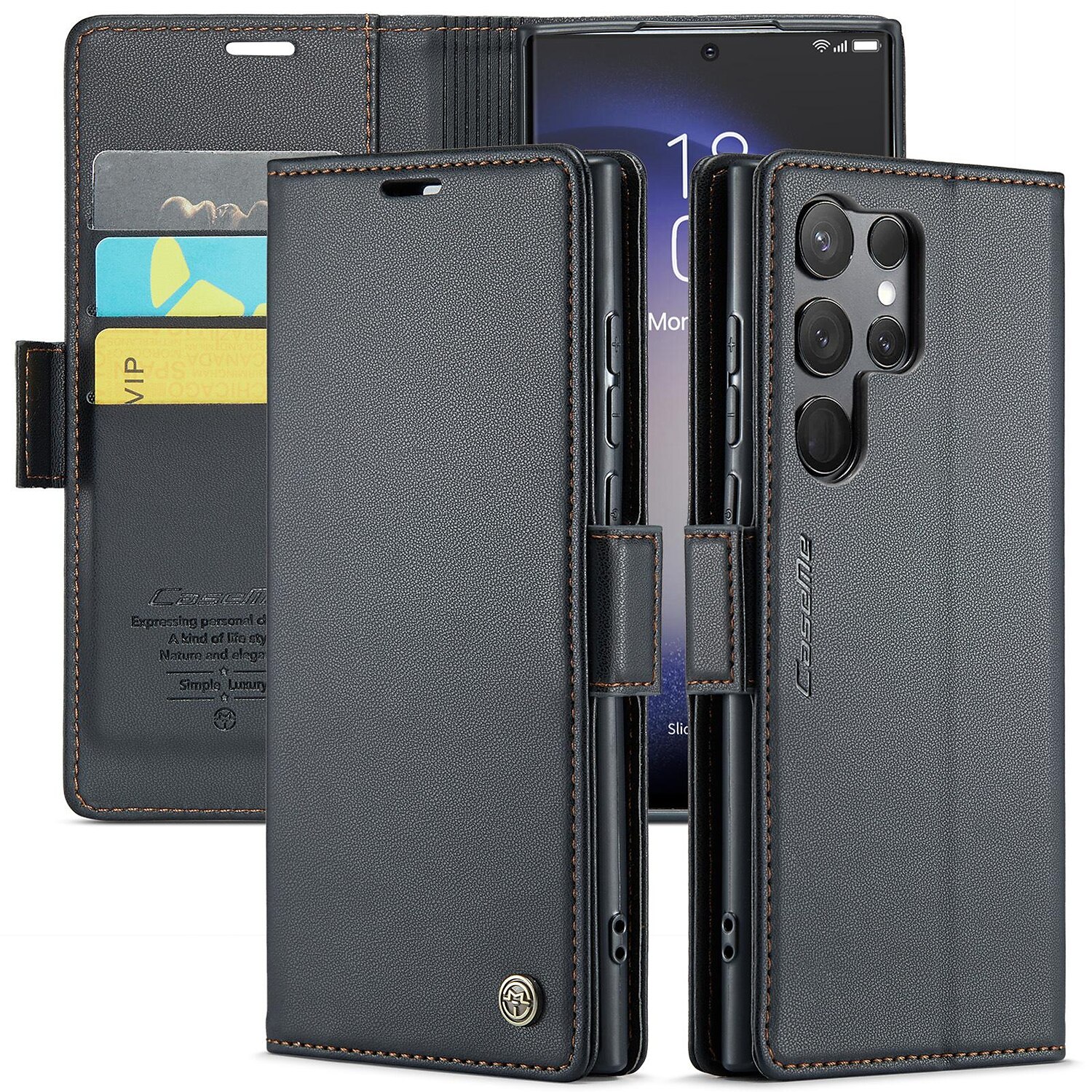 Чехол для телефона для Samsung Galaxy S23 S22 S21 S20 Ultra Plus FE A54 A34 A14 A73 A53 A33 A23 A13 A72 A52 A32 A22 A12 Кошелек Магнитный Полноразмерный защитный подставка PU-кожа 2025 - $17.99 –P3