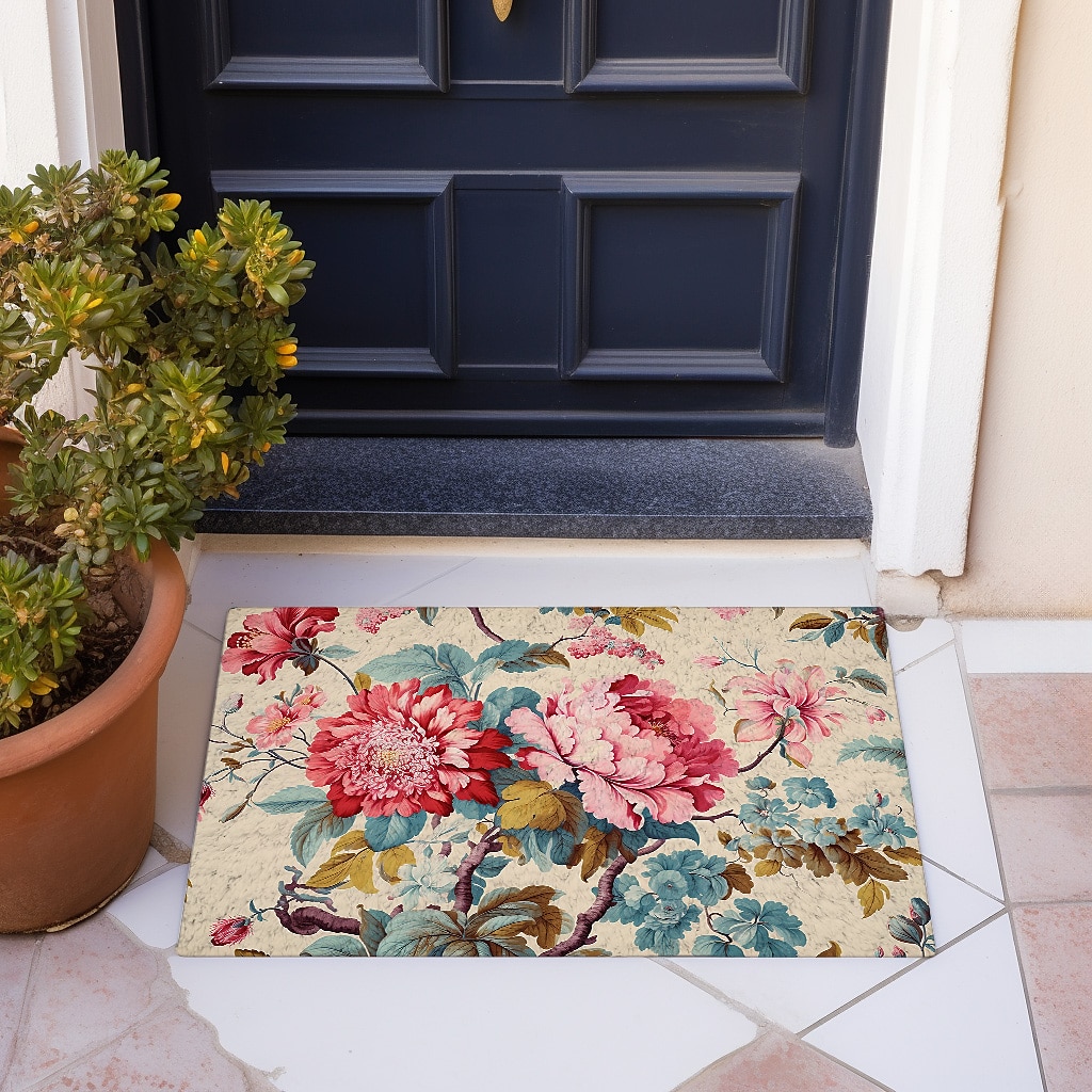 Florale Eulen-Fußmatte, Fußmatten, waschbare Teppiche, Küchenmatte, rutschfester, ölbeständiger Boho-Teppich, Innen- und Außenmatte, Schlafzimmer-Dekor, Badezimmermatte, Eingangsteppich 2025 - $16.99 –P6