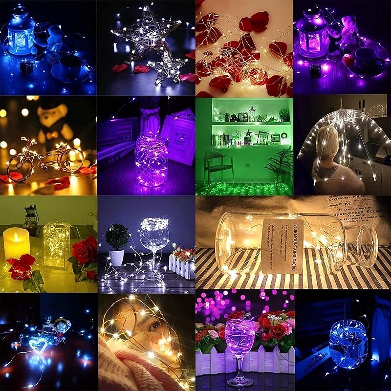 1 guirlande lumineuse de 1 m à 10 LED – Lampe luciole étoilée étanche à piles – Parfaite pour la décoration de la maison. & les mariages ! de 2025 ? $8.49 –P2