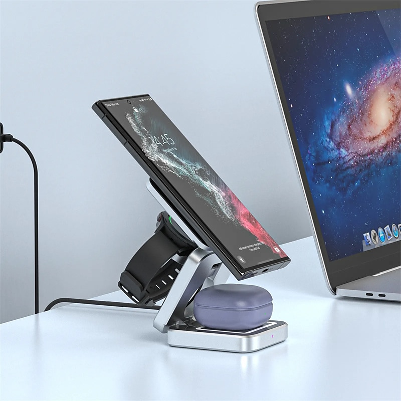 3 In 1 Foldable Wireless Charger Stand Dock Magnetic Fast Charging Station for IOS Watch 8 7 Portable Stand for IPhone 14 13 2025 - $57.99 –P5