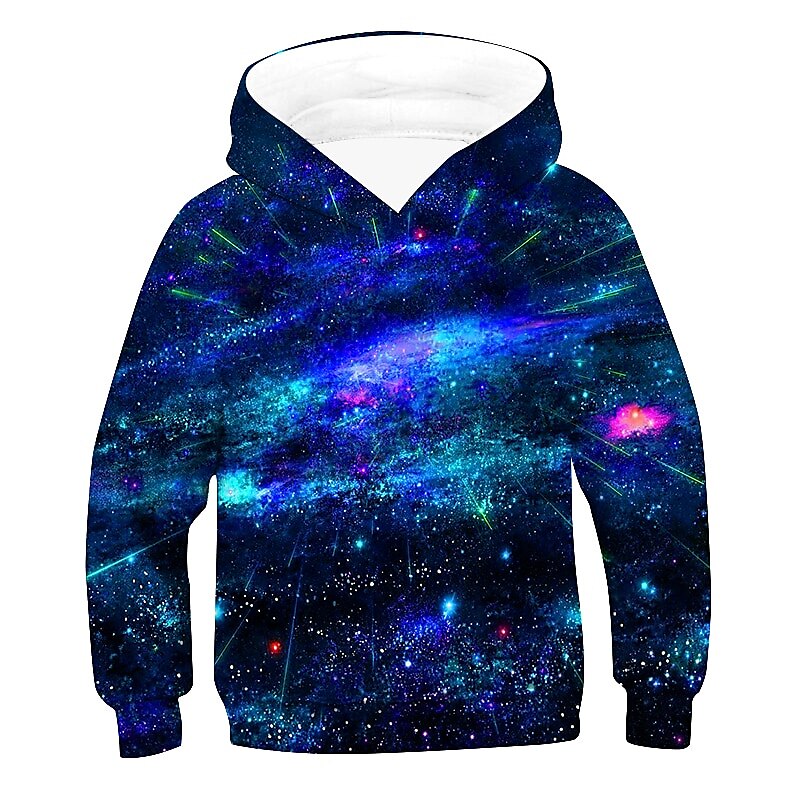 Boys 3D Galaxy Hoodie Long Sleeve 3D Print Fall Winter Active Basic Kids 2-12 Years School Outdoor Daily 2025 - $17.49 –P1
