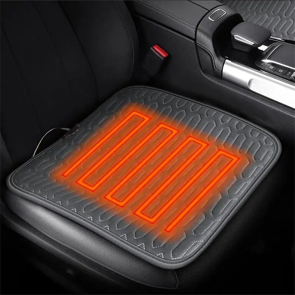 12V Heated Car Seat Cover Electric Heating Pad, USB, Cigarette Lighter, Hot Winter Warm Cushion, Auto Part 2025 - $24.99 –P11