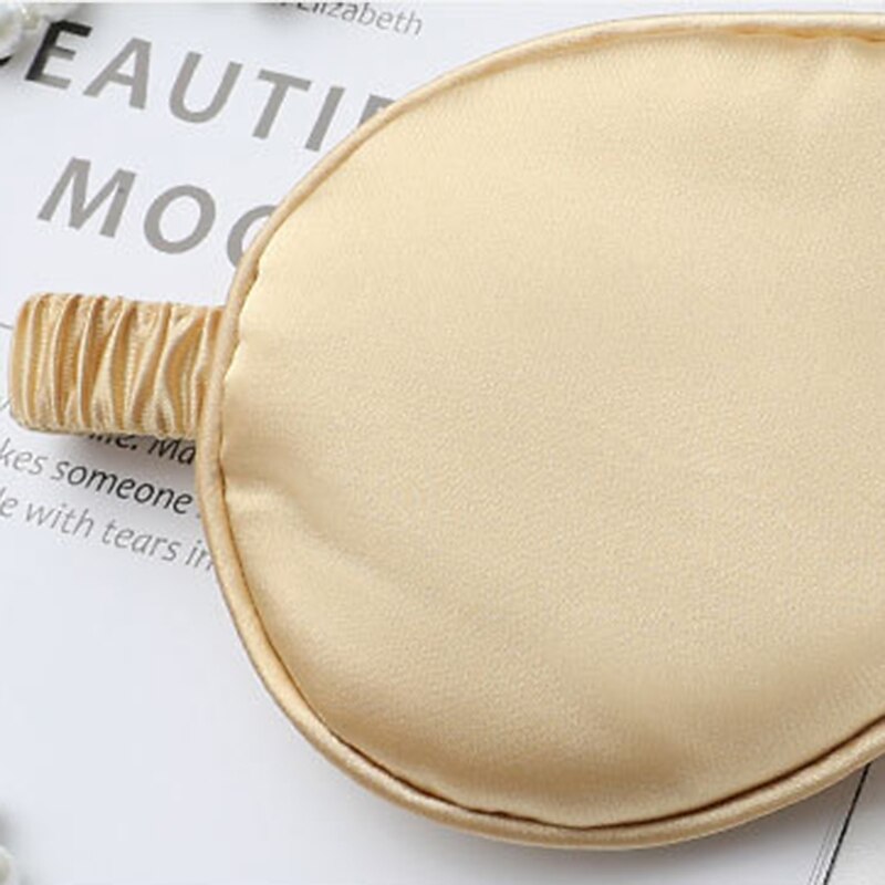 luxe satijnen oogmasker met elastische band om te slapen, oogslaapschaduwafdekking, blokkeert licht en vermindert gezwollen ogen 2025 - $11.99 –P2