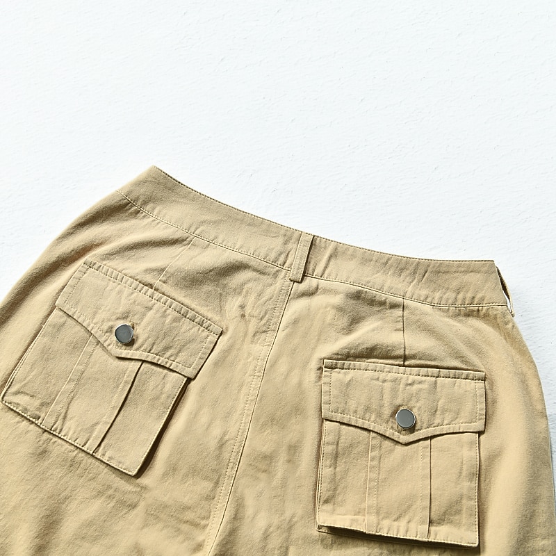 Dam Vanligt Militärbyxor Byxor Frakt Chino Fullängd Medium Midja Solid färg Ficka Bekväm Utomhus Sport Oelastisk Ledigt Dagliga kläder Grå Svart Vit Mandel Sommar Vår & Höst Smal 2025 - $36.99 –P2