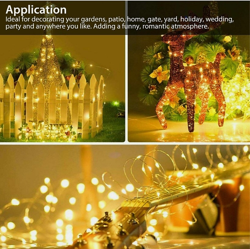 luci solari per esterni – luci fatate in filo di rame impermeabili, 8 modalità, alimentate ad energia solare per patio esterno, cortile, alberi, decorazioni natalizie, per matrimoni e feste in campeggio del 2025 a $11.99 –P2