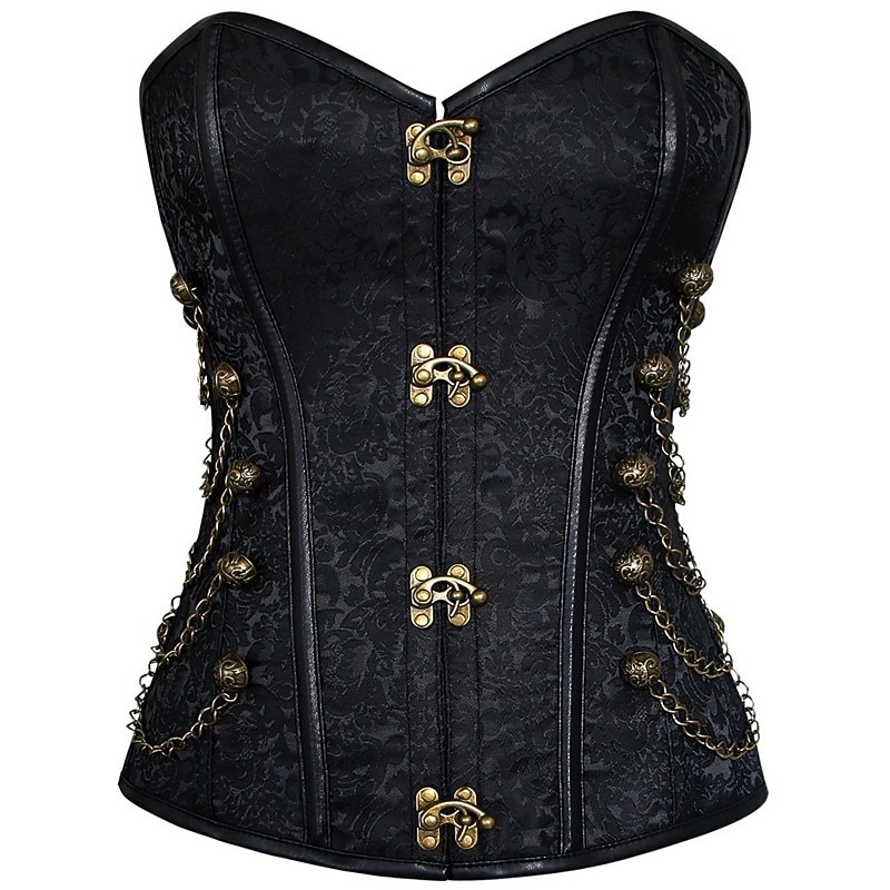 Punk és gótika Steampunk Félmelles fűző Szerepjáték külföldi Extra méret Egyszínű Jelmez Női Fantasy Steampunk Mindszentek napja Farsang Felnőttek Nadrágok Fűző 2025 - $54.99 –P4