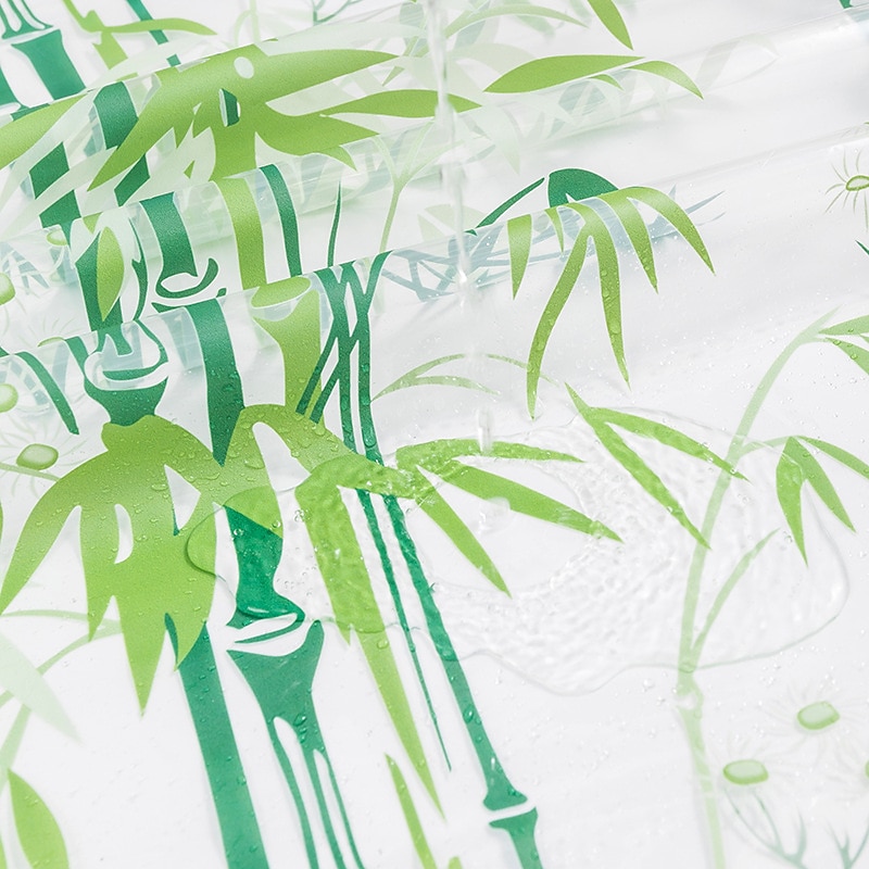 Tenda da Doccia PEVA 180cm*180cm(70"*70") Lavabile Impermeabile Motivo Foresta di Bambù del 2025 a $19.49 –P4