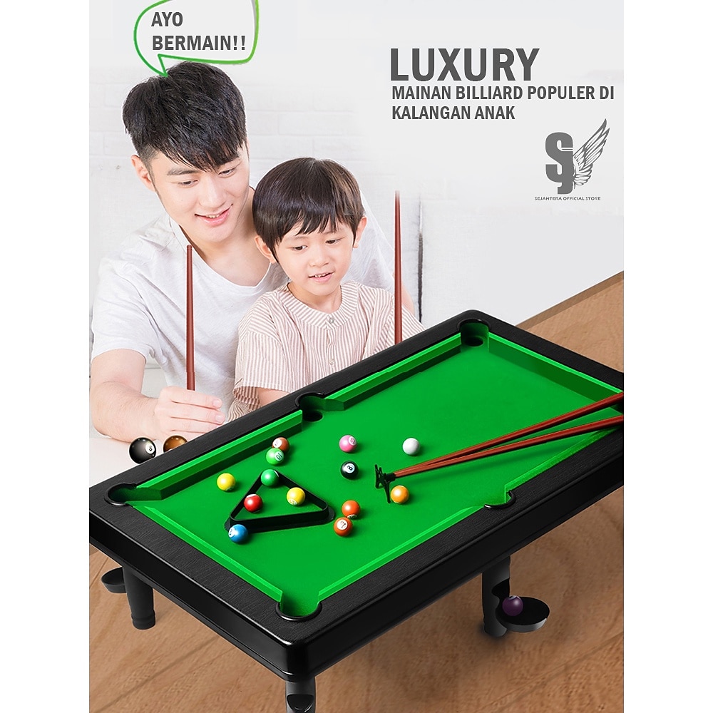 Mini Pool Table Tabletop Desktop Billiards Snooker Game with 2 Sticks & Balls Home Office Desk Stress Relief Games 2024 - CHF18.31 -P2