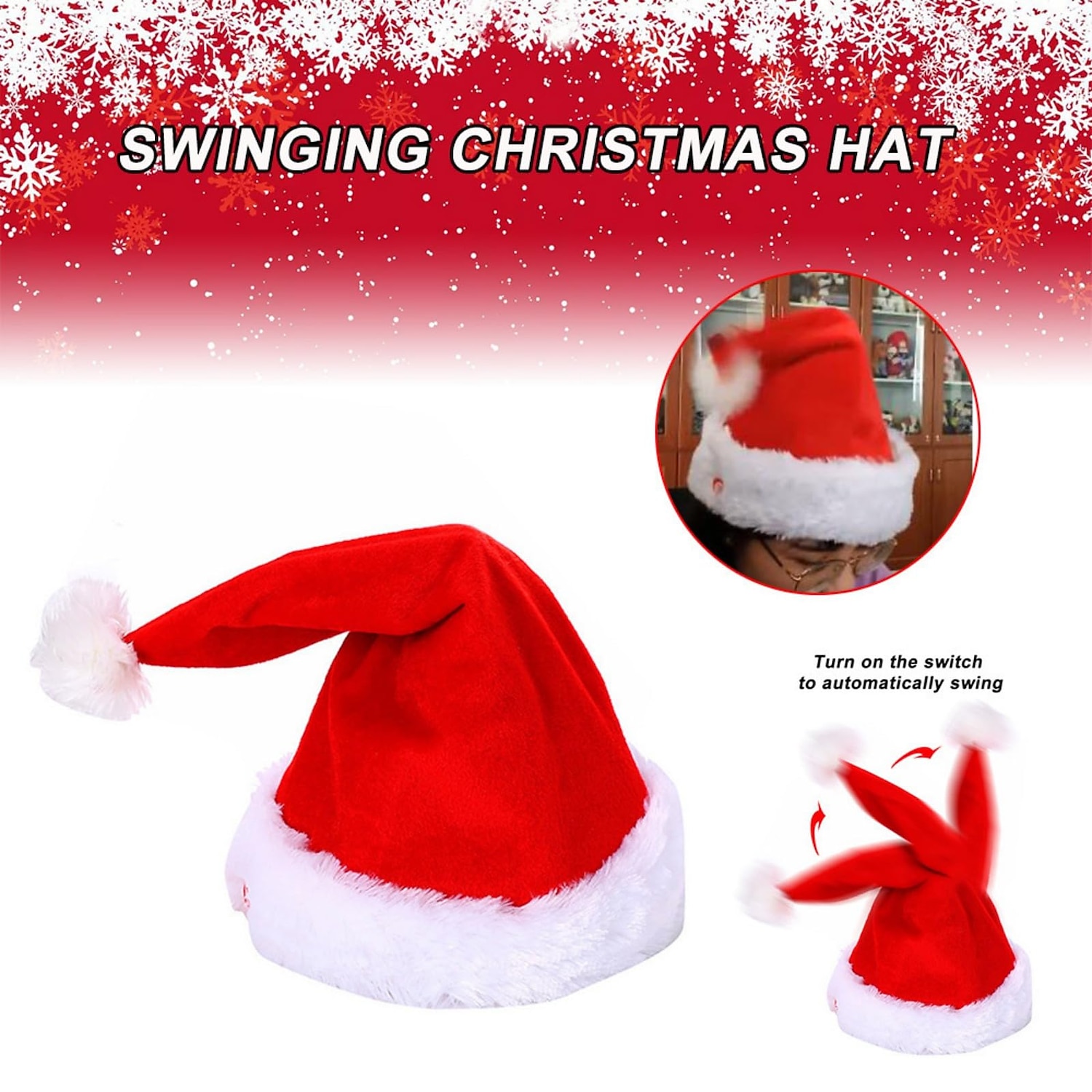 Singing and Dancing Electric Christmas Santa Hat for Adults Kids, Funny Shaking Dancing Singing Santa Claus Cap,Funny Toy Hat 2026 - $35.99 –P2
