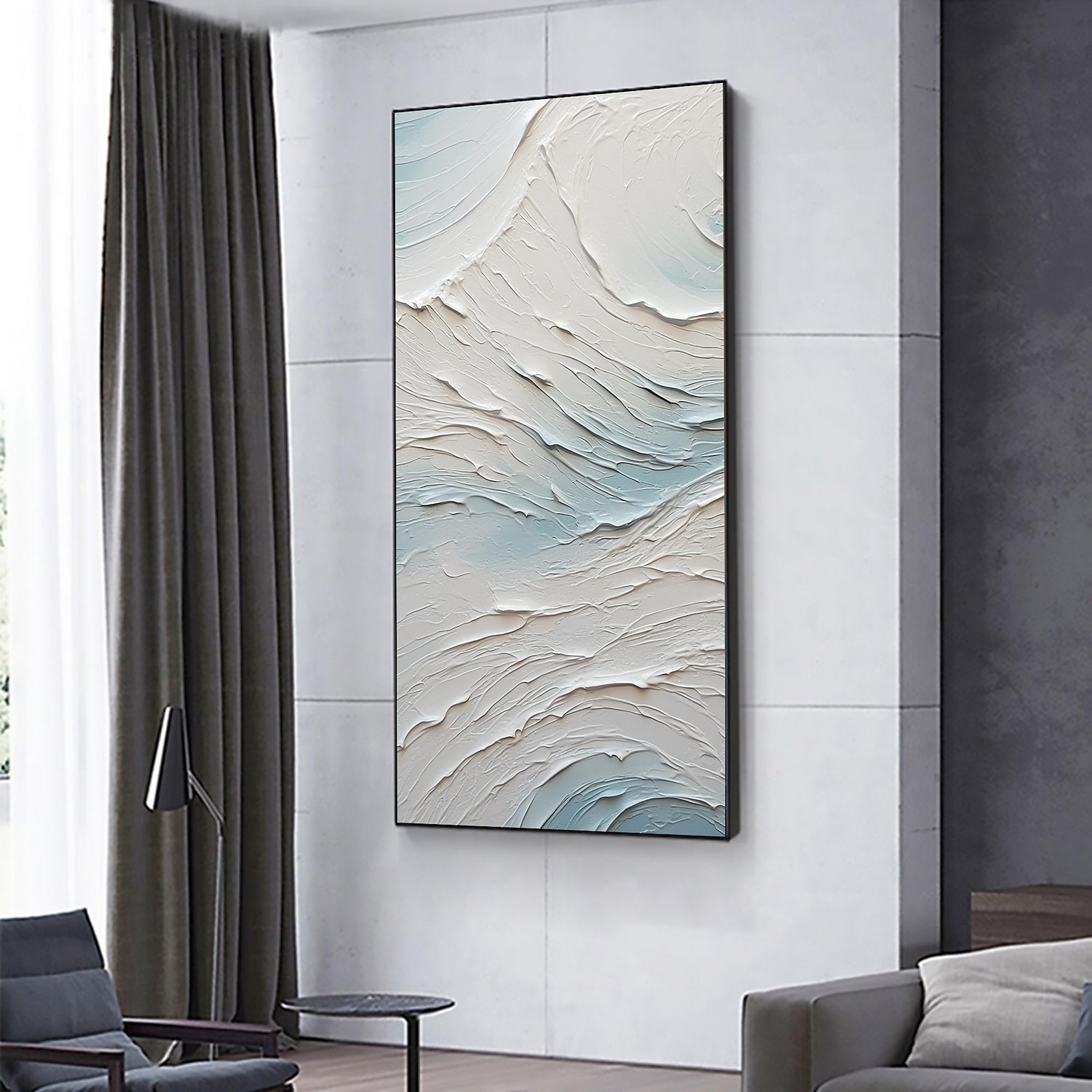 Handmade Oil Painting Canvas Wall Art Decor  Original Abstract Beach in full for Home Decor With Stretched FrameWithout Inner Frame Painting 2025 - €113.99 –P6