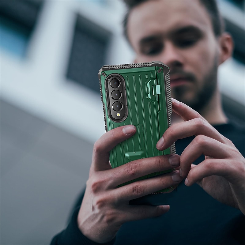 Чехол для телефона прочный защитный чехол Armor для Samsung Galaxy Z Fold 5 4 3 полностью обвязывающий прочный защитный Flip чехол с встроенной подставкой защитой экрана держателем для S Pen защита 2025 - $39.99 –P5