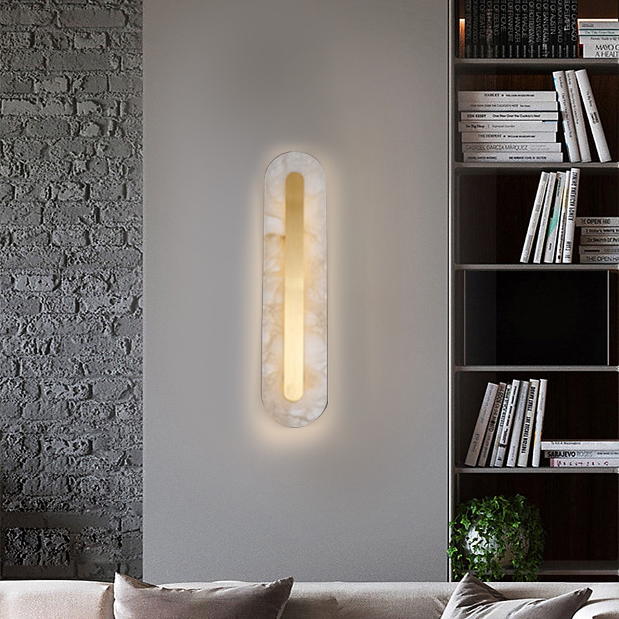 vegglampe innendørs høykvalitets kobber marmor minimalistisk design vegglampe dekorativ vegglampe for soverom stue bakgrunn vegglamper 110-240v 2025 - $498.29 –P9