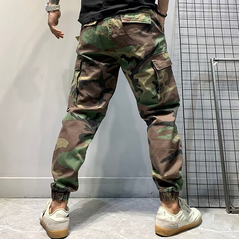 Per uomo Pantaloni cargo Pantaloni mimetici Tasche Mimetico Comfort Traspirante Esterno Giornaliero Per uscire Di tendenza Informale Verde militare Verde del 2026 a $29.99 –P5