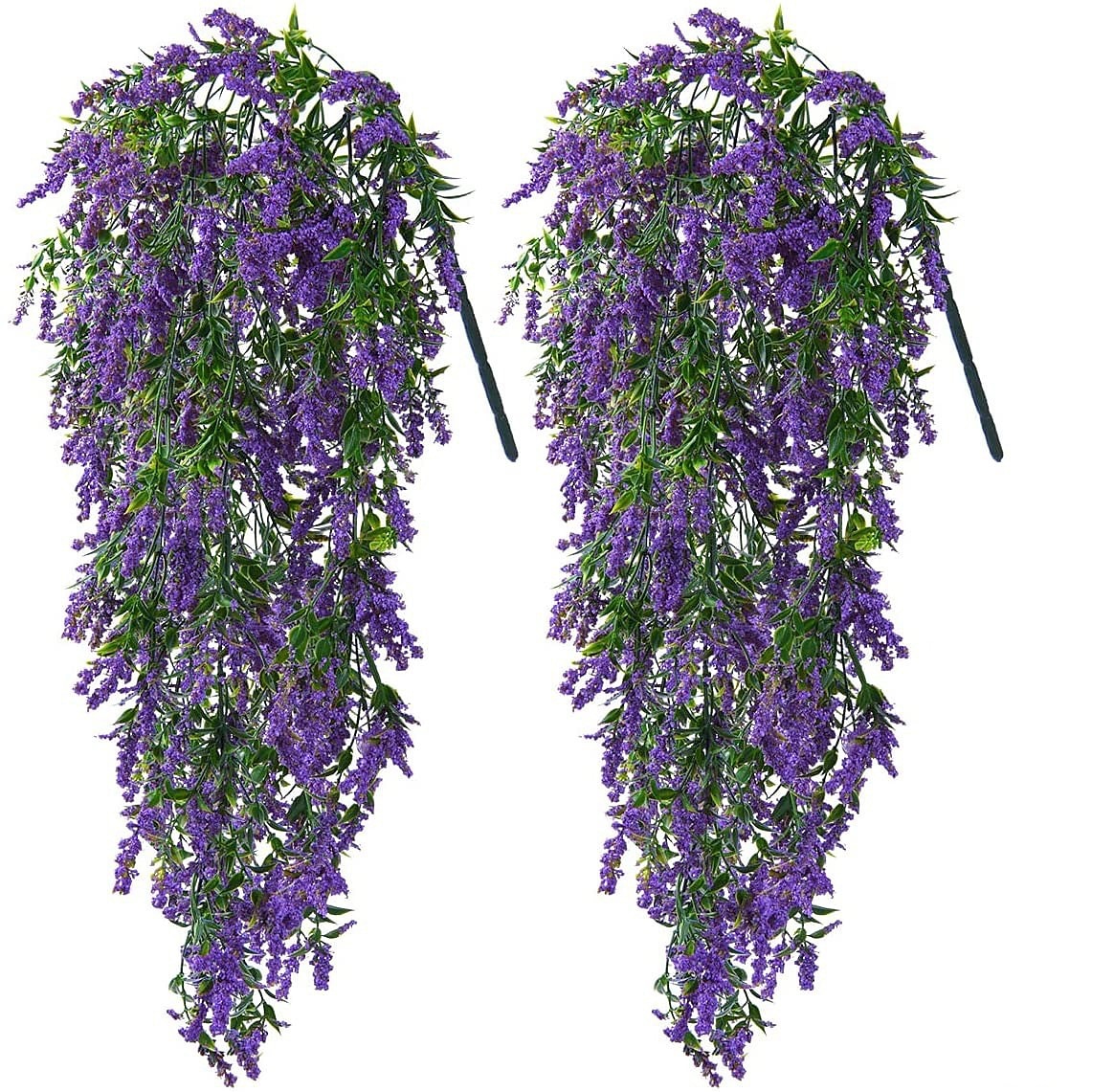 4 bunter kunstig lavendel hengende blomsterbukett vinranke hengende planter falsk eføy vinblader til terrasse hjem soverom bryllup innendørs utendørs veggdekor, hjemmedekor, estetisk romdekor 2025 - $23.99 –P6