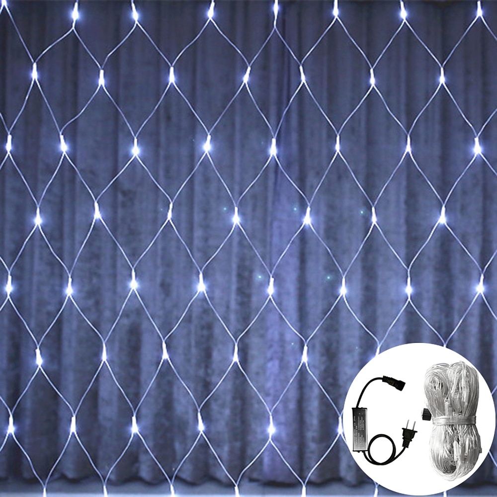 Cadena de luces LED de malla atrapasueños de 1,5 x 1,5 x 3 x 2 pulgadas, cielo estrellado, hierba, luz decorativa navideña, luz de ambiente para acampar al aire libre, fiesta navideña, 1 juego 2025 - $35.99 –P5